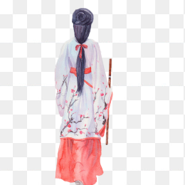 唯美古风少女背影
