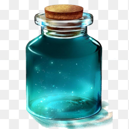 蓝色唯美星空玻璃瓶