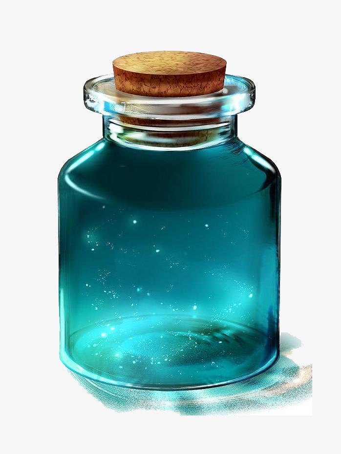 蓝色唯美星空玻璃瓶
