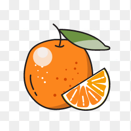 卡通橘子图标