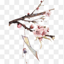 卡通古典素材  卡通手绘桃花