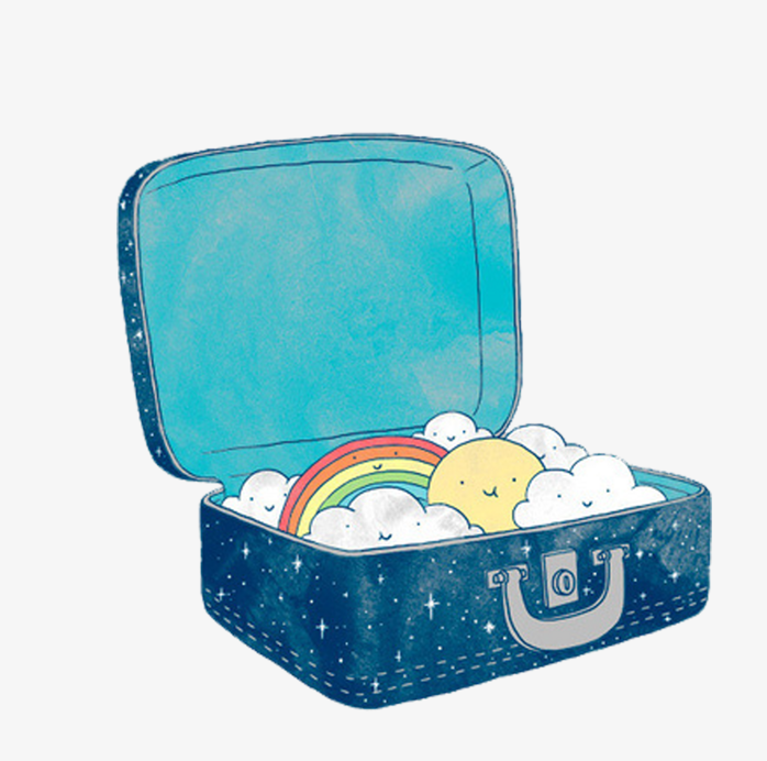 手绘行李箱
