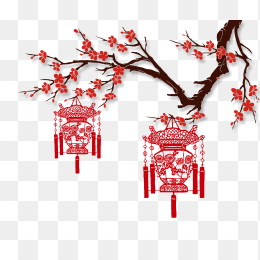 中国风梅花灯笼素材5