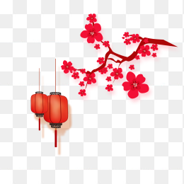 中国风梅花灯笼素材6