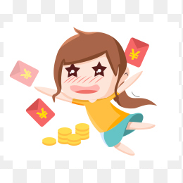 两眼冒钱的女孩