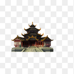古风建筑免扣