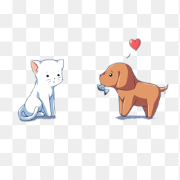 叼着鱼的狗 求爱狗狗