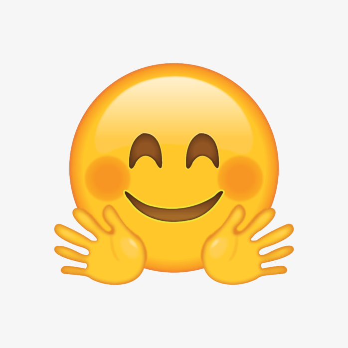 微笑与开放手表情符号