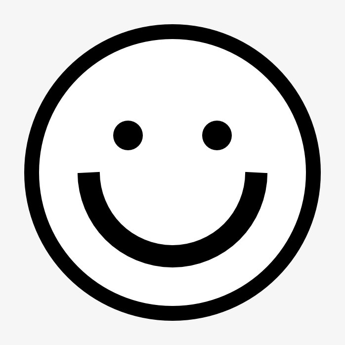 qq表情黑色白色的笑脸
