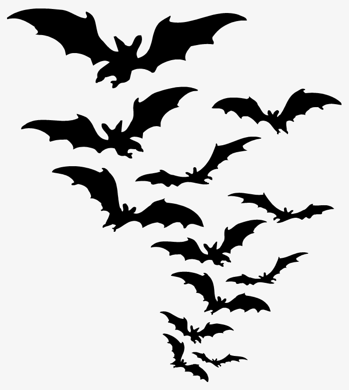 多个蝙蝠剪贴画