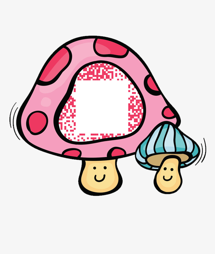 蘑菇二维码素材
