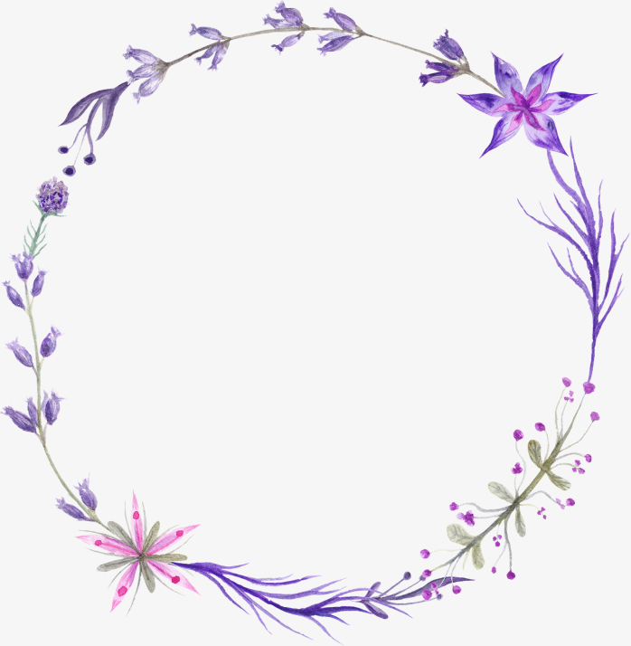 紫色炫彩花环