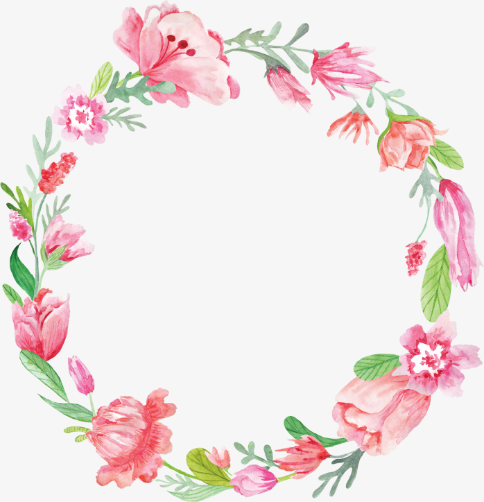 粉色温馨花环