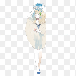 手绘少女