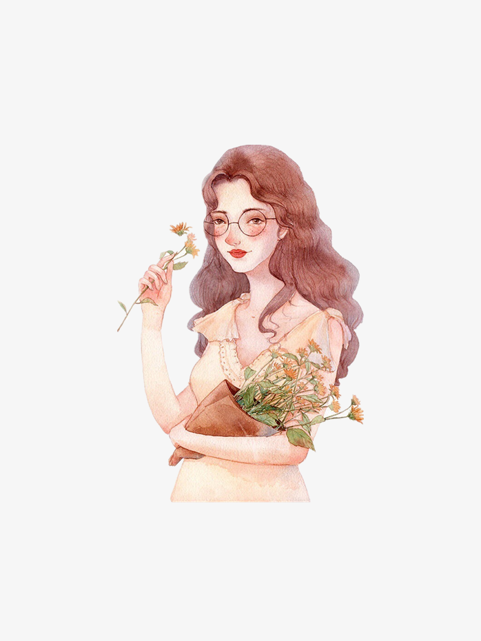 手绘少女