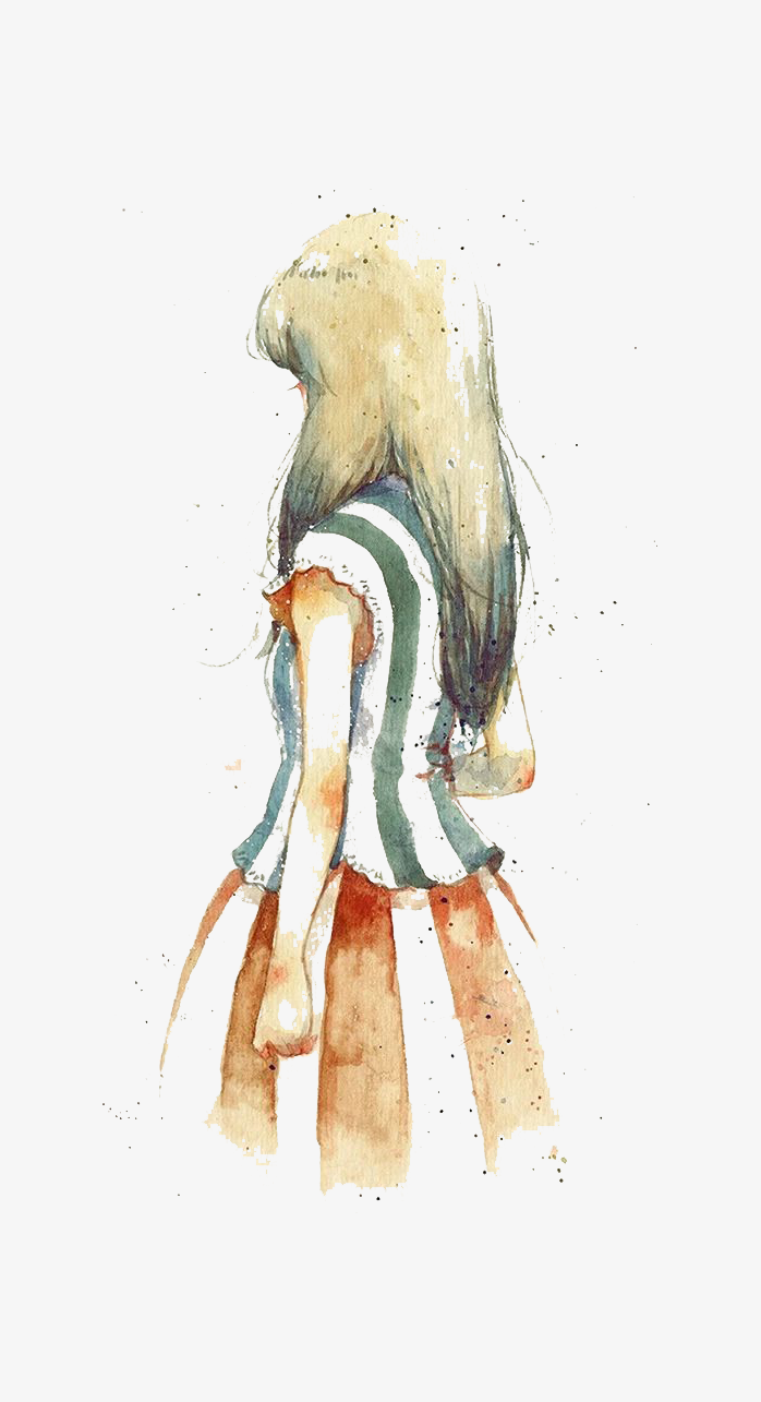 手绘少女