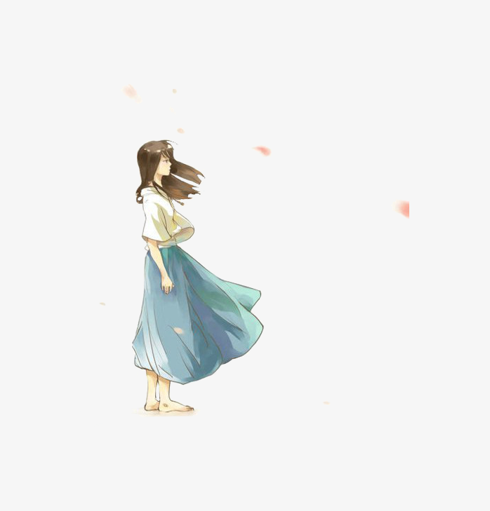 手绘少女