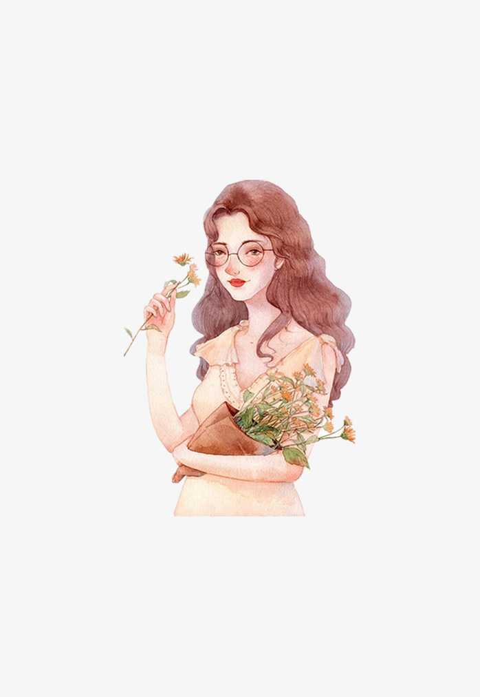 手绘小女孩