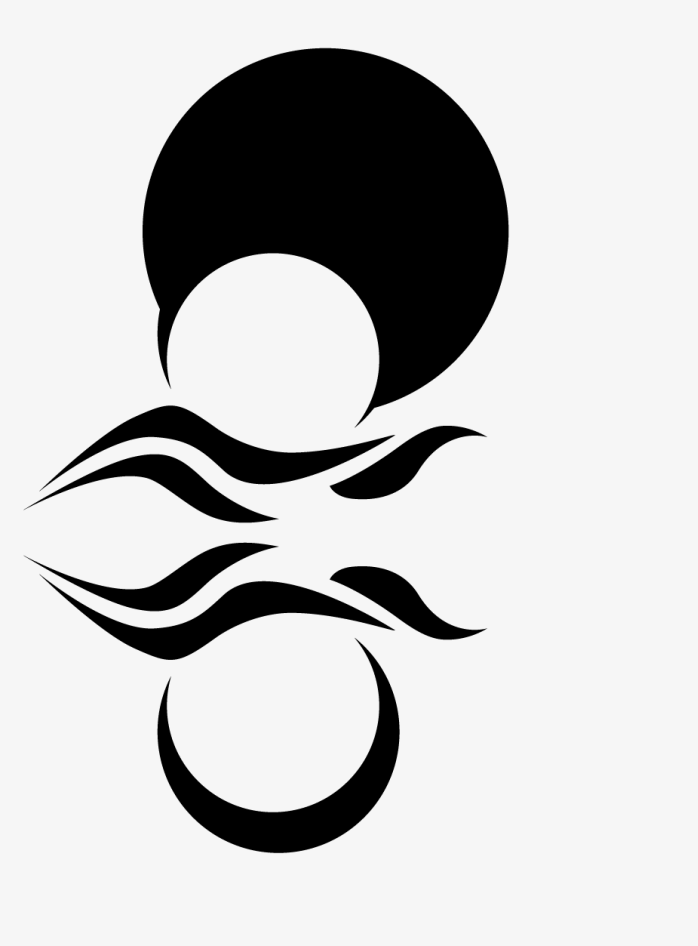 黑色花纹几何图案小纹身