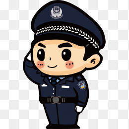 警察110武警卡通警察