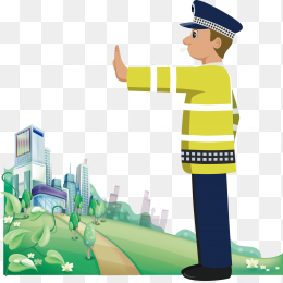警察110武警卡通警察