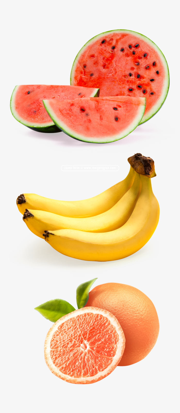 西瓜，香蕉，橘子