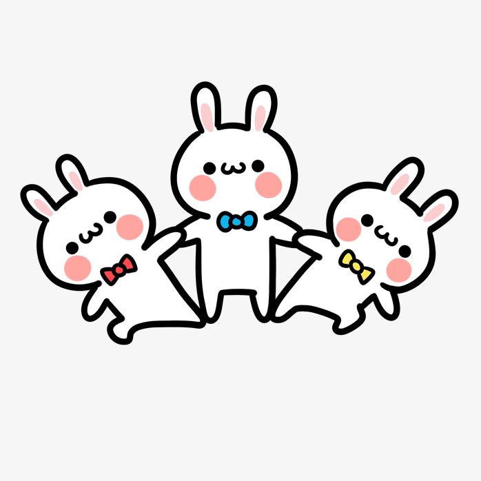 卡通兔子，卡通图案，手绘动物，手绘