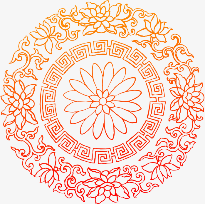 红色元素圆形边框