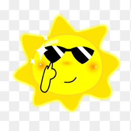 卡通可爱小太阳笑脸阳光