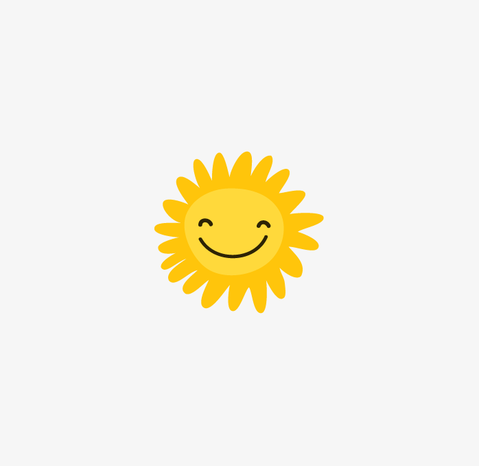 卡通可爱小太阳笑脸阳光
