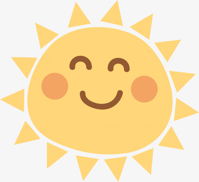 卡通可爱小太阳笑脸阳光