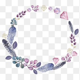 水彩花朵花卉花环花边花纹