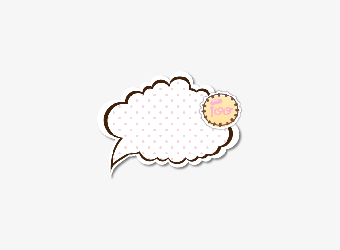 可爱对话泡泡对话框