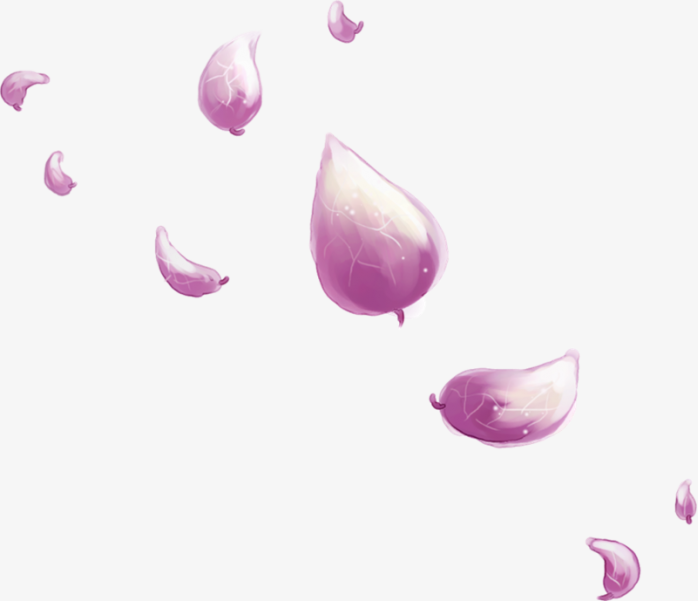紫色手绘花朵免抠漂浮下载