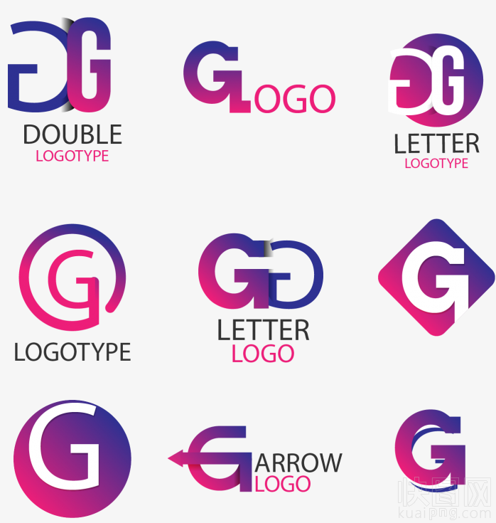 字母G开头的logo素材