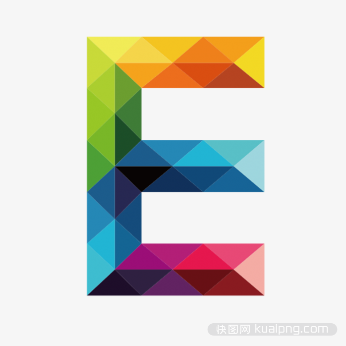 彩色字母E