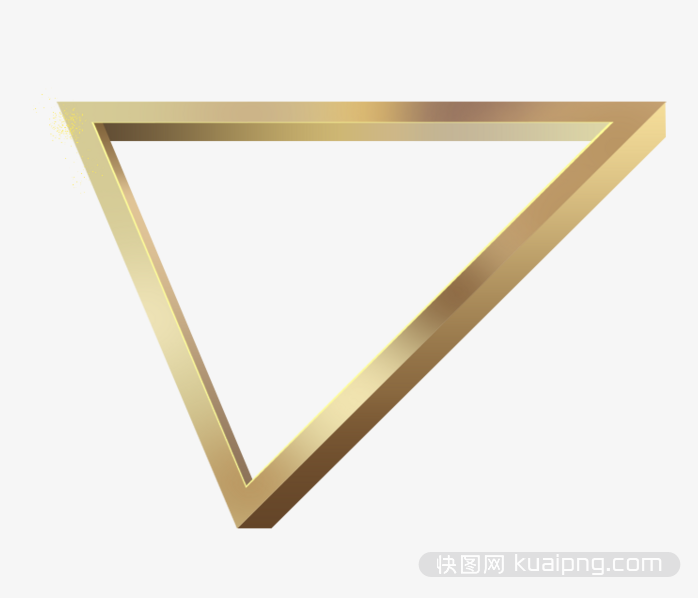 金色立体三角形