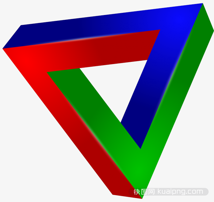 彩色立体三角形