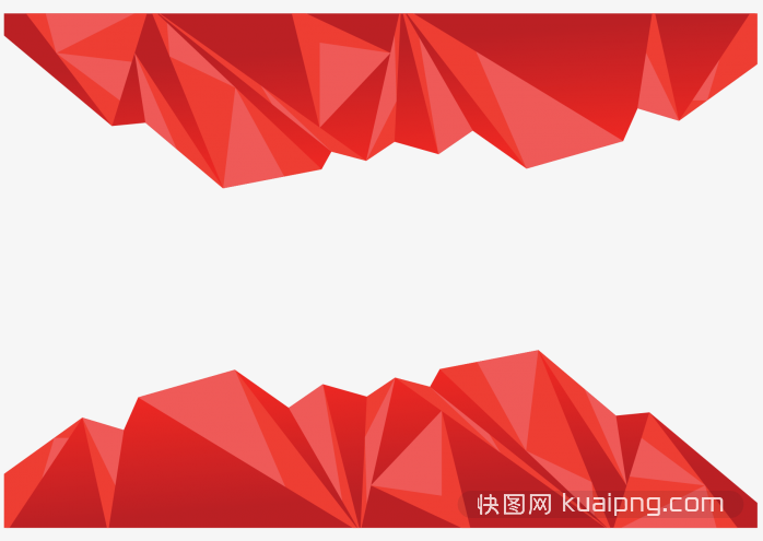 红色几何底边