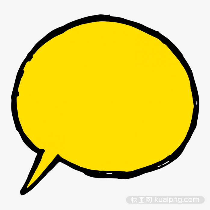 黄色卡通对话框