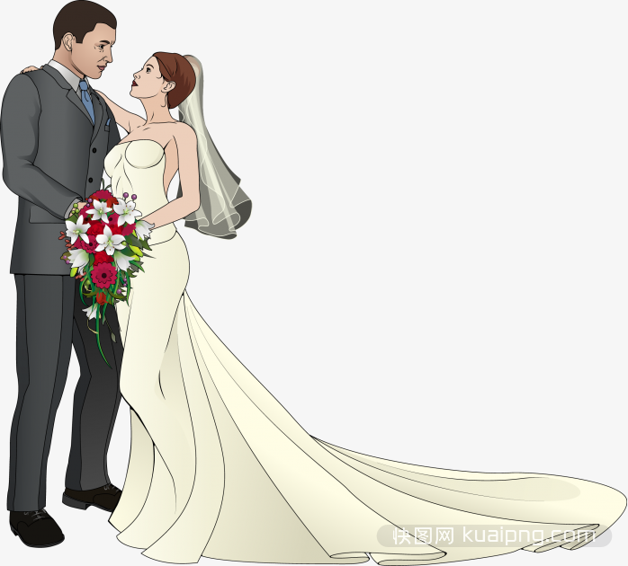 卡通手绘婚礼