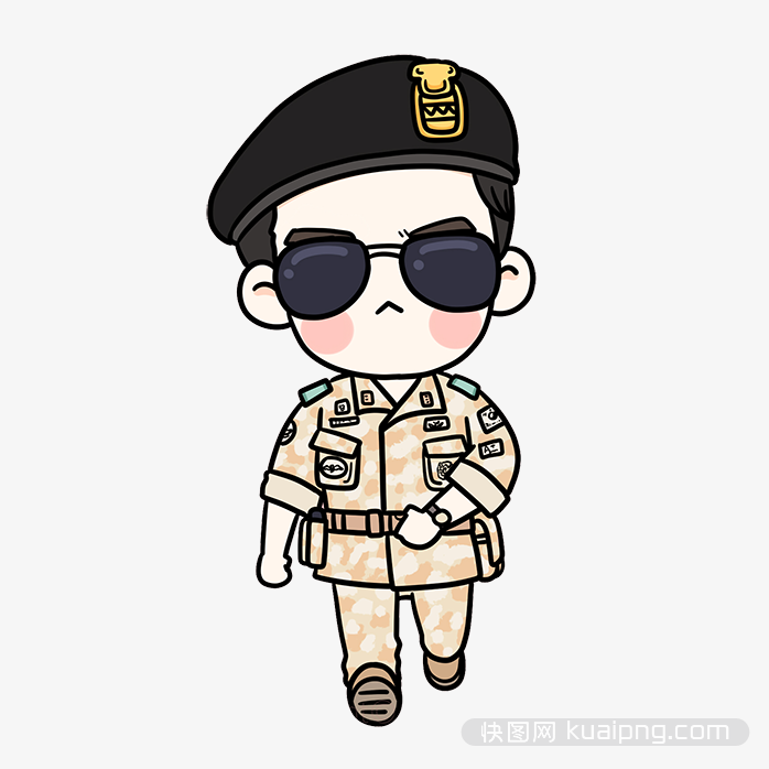 手绘军人