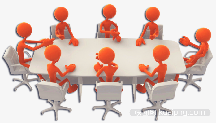 3D人物会议洽谈场景