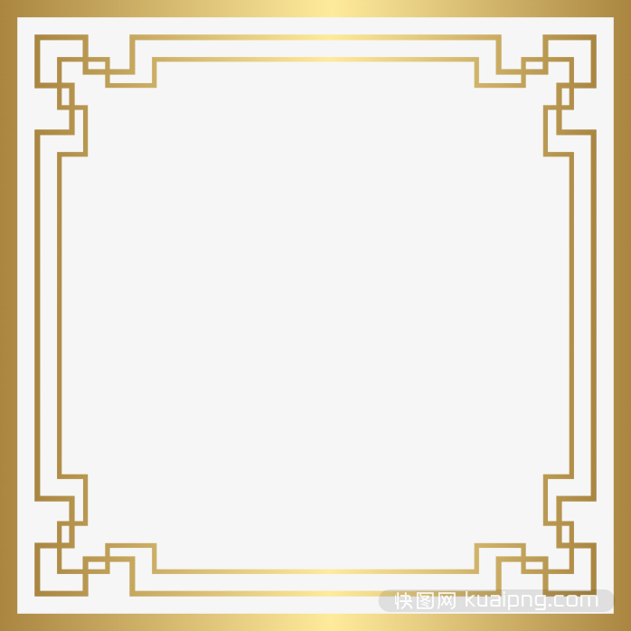 金色正方形欧式边框