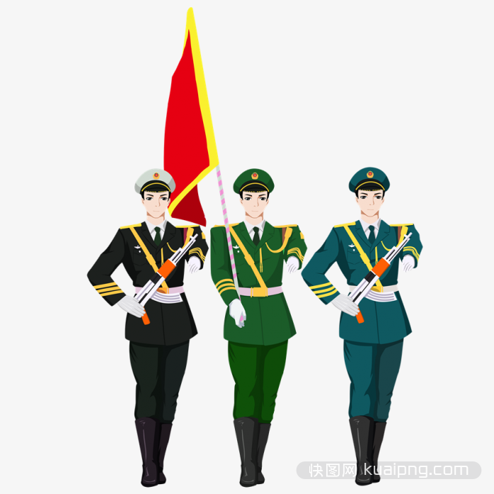 手绘军人