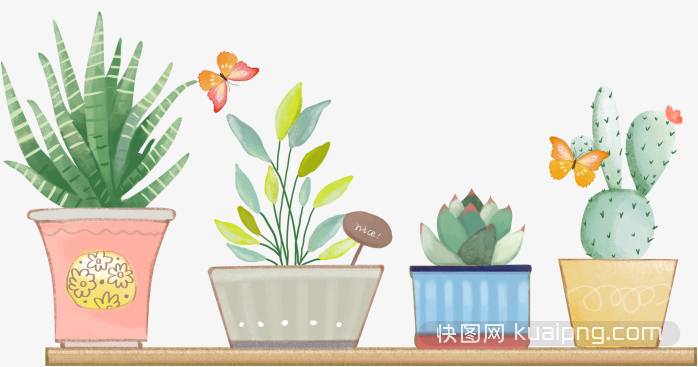 卡通盆景