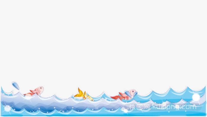 手绘卡通波浪