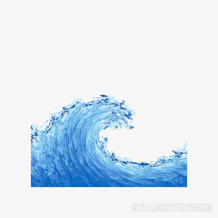 手绘卡通巨浪