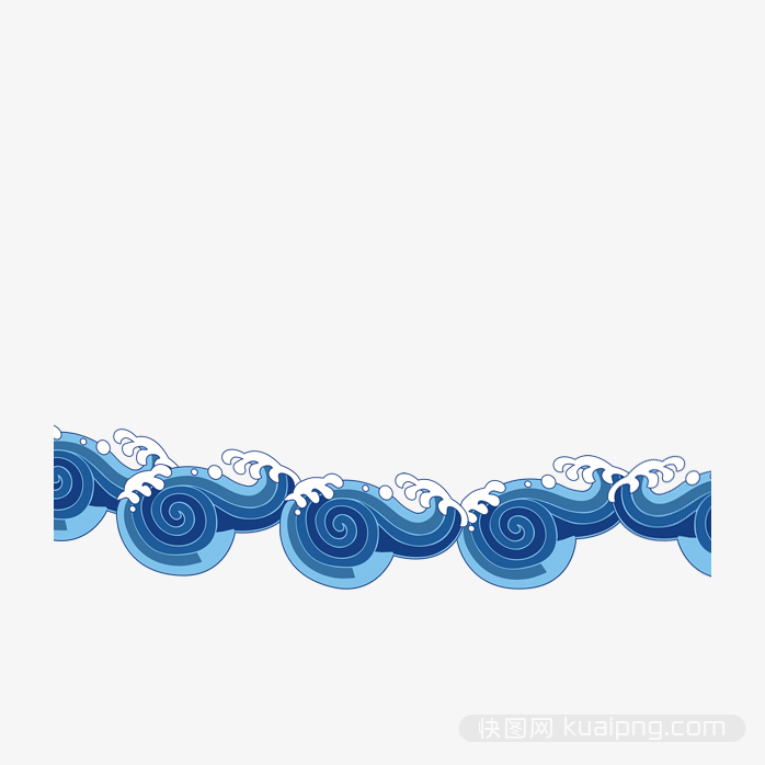 卡通海浪