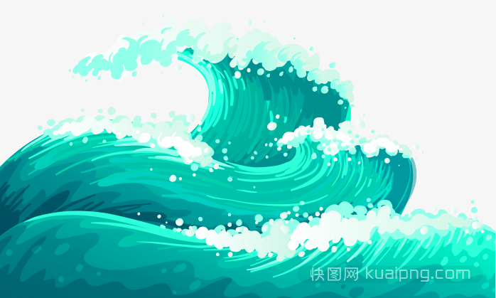 卡通海浪